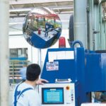 Espejo de seguridad industrial para fábricas y zonas de producción